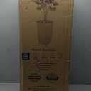Mueller M-Resin Heavy Duty Tall Planters for Outdoor Plants, Indoor Grande Plant Pots, Boxes, Trees, Flower Pots, 2-Piece Set, 24, Modern Design, Built-in Drainage, Front Porch Decor, Dark Gray, 24 x 11.5"