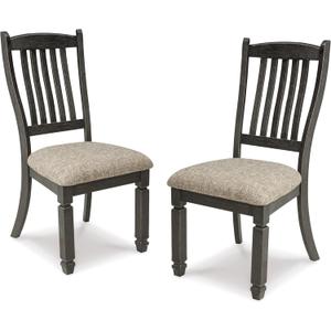 Signature Design by Ashley Tyler Creek 20" Dining Room Upholstered Chair, 2 Count, Antique Black