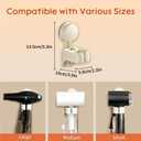 Hair Dryer Holder Wall Mounted, Adhesive & Suction Cup Blow Dryer Holder for Wall or Cabinet, Blow Dryer Hanger Wall Mount with Cord & Plug Organizer, Storage Wall Mount for Bathroom & Vanity (White)