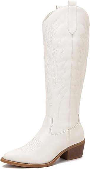 GLOBALWIN Women's The Western Cowboy Cowgirl Embroidered Knee High Boots 8.5