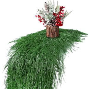 XLX TURF Green Thatch Grass Table Runner - 13" x 36" Table Centerpiece Christmas Green Themed Party Decor , Wild One Birthday, Baby Shower, Wedding, Indoor Outdoor Use