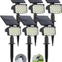 WELALO Solar Spot Lights Outdoor, 6 Pack/3 Modes Solar Landscape Spotlights, Adjustable Solar Powered Security Lights, IP65 Waterproof Wall Lights Solar Lights Outdoor for Walkway/Yard/Garden/Driveway (Cool White)