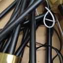 33" Modern Chandelier Ceiling Light Fixture, 12-Light Sputnik Chandeliers Gold and Black Mid Century Chandelier Over Table, Height Adjustable Chandeliers for Dining Room Living Room Kitchen Island