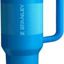 STANLEY Quencher ProTour Flip Straw Tumbler with Leakproof Lid 40 oz | Built-In Straw and Handle | Cup Holder Compatible for Travel | Insulated Stainless Steel Cup | BPA-Free | Azure Fade