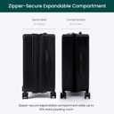 Nobl Travel Carry on Expandable Luggage, Aluminum Frame Hard Shell Suitcase, 22.5" x 14.2" x 9.8", 45L