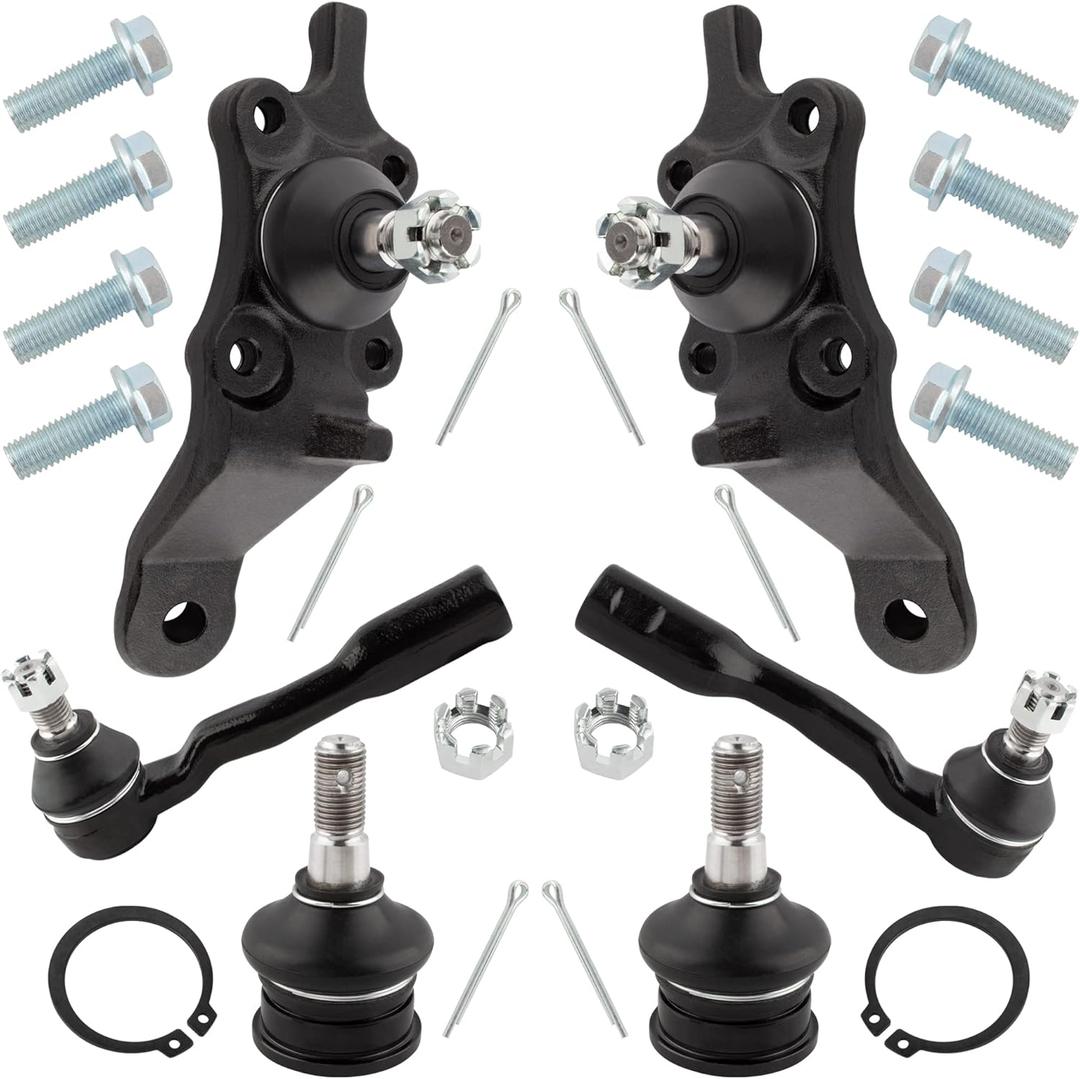 BOXI 6pcs Complete Front Suspension Kit fit for Toyota Sequoia 2001 2002 / Tundra 2000 2001 2002 - All Models Fits 2WD & 4x4 | K90262 K90263 K90255 ES3564 ES3565