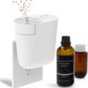 Plug-in Wall Diffuser | Waterless Essential Oil Aroma Diffuser | Portable Mini Home Scent Machine for Large Room | Aromatherapy Kit with 100ml Oil & Refill Bottle | White | Gift