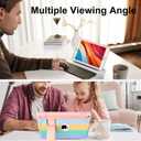 iPad Case 9th Generation, 7/8th Generation Case iPad 10.2 Inch with Kickstand 2 Angles Built-in Stand for Kids Shockproof,Heavy Duty Rugged Protective (Gradient+Gold)