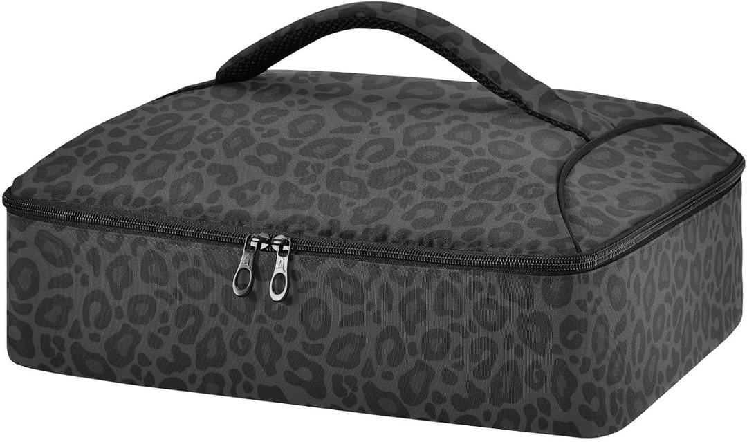 Black Cheetah Pizza Bag Thermal Tote Leopard Insulated Casserole Cookware Carrier for Hot or Cold Food Fits 15" x 11" Baking Dish for Pockluck, Parties, Picnic, and Cookouts Black Cheetah Pizza Bag Thermal Tote Leopard Insulated Casserole Cookware Carrier for Hot or Cold Food Fits 15" x 11" Baking Dish for Pockluck, Parties, Picnic, and Cookouts