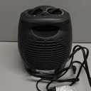 Amazon Basics Oscillating Ceramic Space Heater, Portable Indoor Heating Solution, With Overheat and Tip-Over Protection, Thermostat, 1500W, 7.52"D x 6.34"W x 9.45"H, Black