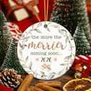 4 x Baby Ornament 2026, The More The Merrier Coming Soon 2026 Ornament  Pregnancy Announcement Christmas Ornament for Expecting Parents, Grandparents to Be Gift, New Baby Reveal Holiday Keepsake