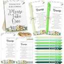 Sintuff 50 Set Baby Shower Favors for Guest 1 Thank You for Coming Sign 50 Ballpoint Pens 50 Thank You Cards with Twine Baby Shower Return Gifts for Gender Reveal(Green Series, Animals)