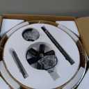 23.6" Large Wood Texture Drum Chandelier for Dining Room with Woven Rattan