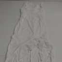 BORIFLORS Women's Sexy Ruched Bodycon Midi Dresses Square Neck Sleeveless Ruffle Hem Club Party Tank Dress (White, Small)
