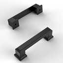 Amerdeco 9 Pack Matte Black Cabinet Pulls 3 Inch(76mm) Hole Center Kitchen Cabinet Handles Cabinet Hardware for Bathroom Drawer Pulls ZH0001