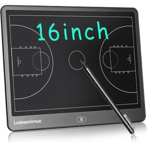 Electronic Basketball Coaching Board - 16 inch LCD BasketballTactics Board with Stylus Pen, Basketball Coach Essentials