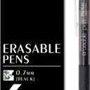 ParKoo Retractable Erasable Gel Pens Clicker, Fine Point, Make Mistake Disappear, Black Ink for Note Taking and Crossword Puzzles, 6-Pack