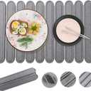 Large Stone Dish Drying Mats for Kitchen Counter, 23"(L)16"(W) Diatomaceous Earth Mats, Water-Absorbent Collapsible Multi-Purpose Stone Drying Tray for Cups Dishes Bottles, Match Any Countertop (Grey-Standard)