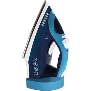 BLACK+DECKER Steam Iron for Clothes with Retractable Cord, Vertical Steaming, Anti-Drip Design, Spray Mist and Auto Clean Button, 1200W