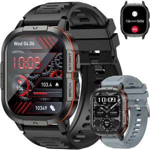 Smart Watch for Men Fitness Tracker: Military Waterproof Make Answer Call Digital Mens Watches Running Step Pedometer Smartwatch Android Phone iPhone Samsung Compatible Sleep SpO2 Heart Rate Monitor, 
Connectivity Technology	Bluetooth