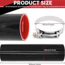 ID 3inch 4-Ply Straight Coupler Silicone Hose 5mm Thickness 12inch Length With 2 X Stainless Steel T-clamps (3inch(76mm))