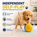 Smart EVA Motion Activated Self Play Bouncing Interactive Electric Automatic Moving Enrichment Dog Chase Teaser Ball Toys Rechargeable Mental Brain Stimulation for Small Medium Large Dogs to Keep Busy
