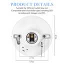 4 Pack Porcelain Light Socket with Outlet and Pull Chain Light Fixture, Bulb Socket with Grounded Outlet, E27/e26 Base, Porcelain Box Mount for Indoor Garage Closet Lighting