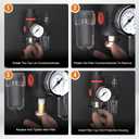 Air Pressure Regulator NPT 1/4 Inline Compressor Water Separator Pneumatic Filter with Gauge Parts Compressed AFC2000+US Brass Kit