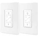 Smart Remote Dimmer Switch Compatible with Alexa:Just Link to The Amazon Echo in one Step. 2pack