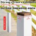 Thyle 2 Pcs, 6 x 6 x 48 Inches(Actual 5.5 x 5.5) Post Sleeve Vinyl Post Wrap Cover White Column Wraps for Porch Weatherproof for Lasting Durability Easy Installation on Patio Decks Porches Mailbox