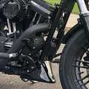 Motorcycle Front Fairing Fender Chin Spoiler Mudguard Protector Fit For Harley Sportster XL 883 1200 2014-2022 Gloss Black