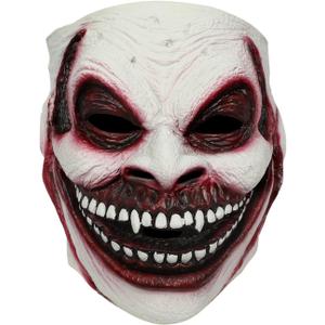 Fiend Bray Wyatt Mask Scary Demon Face Mask with Elastic Band Realistic Halloween Cosplay Costume Mask for Adults (One Size, White)