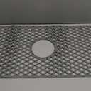 Silicone Sink Mat, 24.6''x 12.9'' Kitchen Sink Protector Grid for Bottom of Center Drain Sink, Gray Non-slip Heat Resistant Liner for Farmhouse Stainless Steel Porcelain Sink