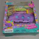 Polly Pocket Dolls and Playset, Kitty Airways Airplane, Travel Toy with 2 Micro Dolls and Pet, Spinning Stage and Accessories