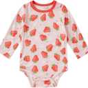 pureborn Baby Girls Boys Bodysuit Super Soft Cotton Romper 0-24 Months