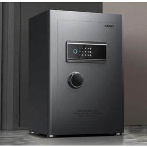 KAPUCI Touchscreen Biometric Fingerprint Safe Box,Full Soft Package Interior with Private Inner Door Digital Heavy Personal Private Cabinet Home Safes,Suitable for Home, Office, Bedroom(Grey) (2.7 Cuft/Fingerprint/Grey)