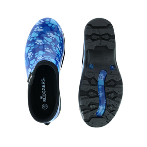 Sloggers Rain Garden Shoes Women's Paw Print Blue Waterproof Slip On Vet, Size 8 US