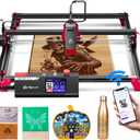 AlgoLaser 10W Laser Engraver Machine with 3.5" Touchscreen, Wireless & SD Card Offline Engraving, Compatible with Wood, Acrylic, Leather, Freehand Drawing (Air Pump Not Included) (black)