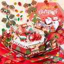 Dunzoom Christmas Surprises Flying Butterfly Explosion Gift Box Pop out Unique Prank Gift Box with 12 Pcs 3D Flying Butterfly and Confetti for Christmas Party Supplies