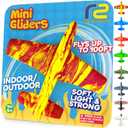 Airplane Toy Foam Glider Plane for Kids: Best Outdoor Toys for 4+ Year Old Boys & Girls All Ages - Birthday Gift Ideas & Summer Yard Games Great Gifts for Boys Ages 3 4 5 6 7 8 9 + Year Olds (Orange)