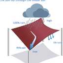 FLY HAWK Rectangle Sun Shades Outdoor, 6' x 8' Patio Sun Shade Sail Canopy Sunshade Cover Sails Shade - Durable Fabric Cloth for Outdoor Garden Yard Pond Pergola Sandbox Deck Courtyard - Gray Color