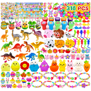 318 pcs Easter Eggs with Toys inside Bulk filled Easter Basket Stuffers Egg Hunt Easter Party Favors for Kids Toddlers Boys Girls 100 pack