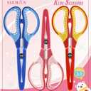 6'' Kids Scissors for Ages 6+,Blunt Tip with Cover Scissor 3 Pack | Ambidextrous for Right & Left Hand, Soft Grip Handles,Premium Stainless Steel,Suit for School,Home,Office,Craft Use