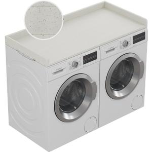 No-Installation HDPE Washer Dryer Countertop, Washer and Dryer Topper Covers for The Top, Laundry Countertop Laundry Room Organization No Water Leakage White, Standard Size
