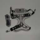 Cat Harness and Leash for Walking Escape Proof Soft Adjustable Cat Leash Breathable Comfortable Vest Easy to Wear Kitten Harness for Outdoor Travel Grey M (M (13-18lb))