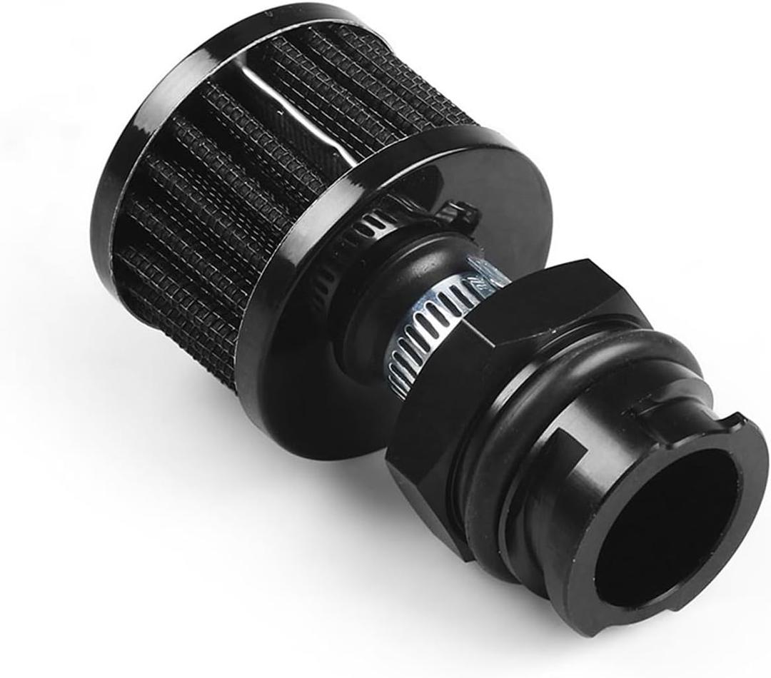 Dyno Racing Aluminum Billet Valve Cover Adapter Oil Cap Breather Fitting AN10 & Filter Accessory Compatible With LX LSX LS1 LS2 LS3 LS6 LS7