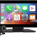 7" HD Portable Wireless Carplay for Car Stereo Touch Screen with Apple Carplay & Android Auto Car Tablet with Backup Camera/Mirror Link/Voice Control/Bluetooth/GPS for All Vehicles