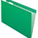 Pendaflex Reinforced Hanging Folders, Legal Size, Bright Green, 1/5 Cut, 25/BX (4153 1/5 BGR)