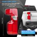 Driver Side LED Tail Light Assembly Compatible With 2019-2024 Chevy Silverado 1500, LED Style Left Rear Brake Lamp, with Bulb Harness, Replaces# 84678149 GM2800311