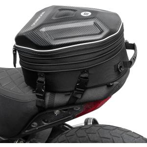 ROCKBROS EVA Hard Shell Motorcycle Tail Bag Waterproof Motorcycle Seat Bag Expandable Helmet Bag 35L Luggage Bag
